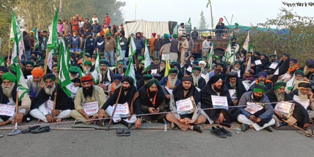 Farmers on an indefinite hunger strike on the Khanauri border