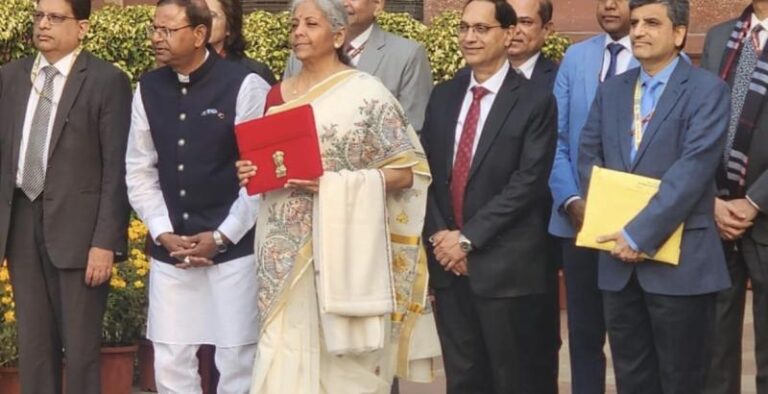 Nirmala Sitharaman leaves from the Ministry of Finance for Rashtrapati Bhavan